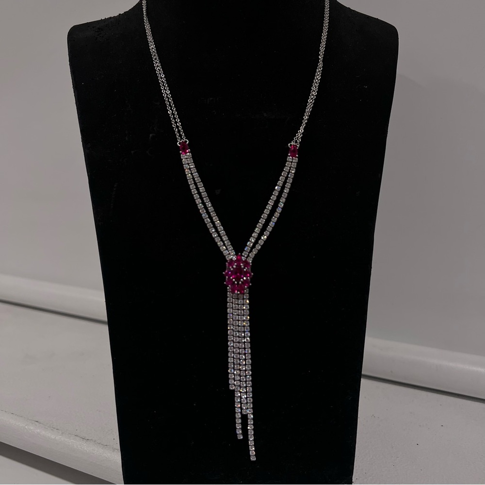 New Ruby Statement Cocktail Necklaces - image 1